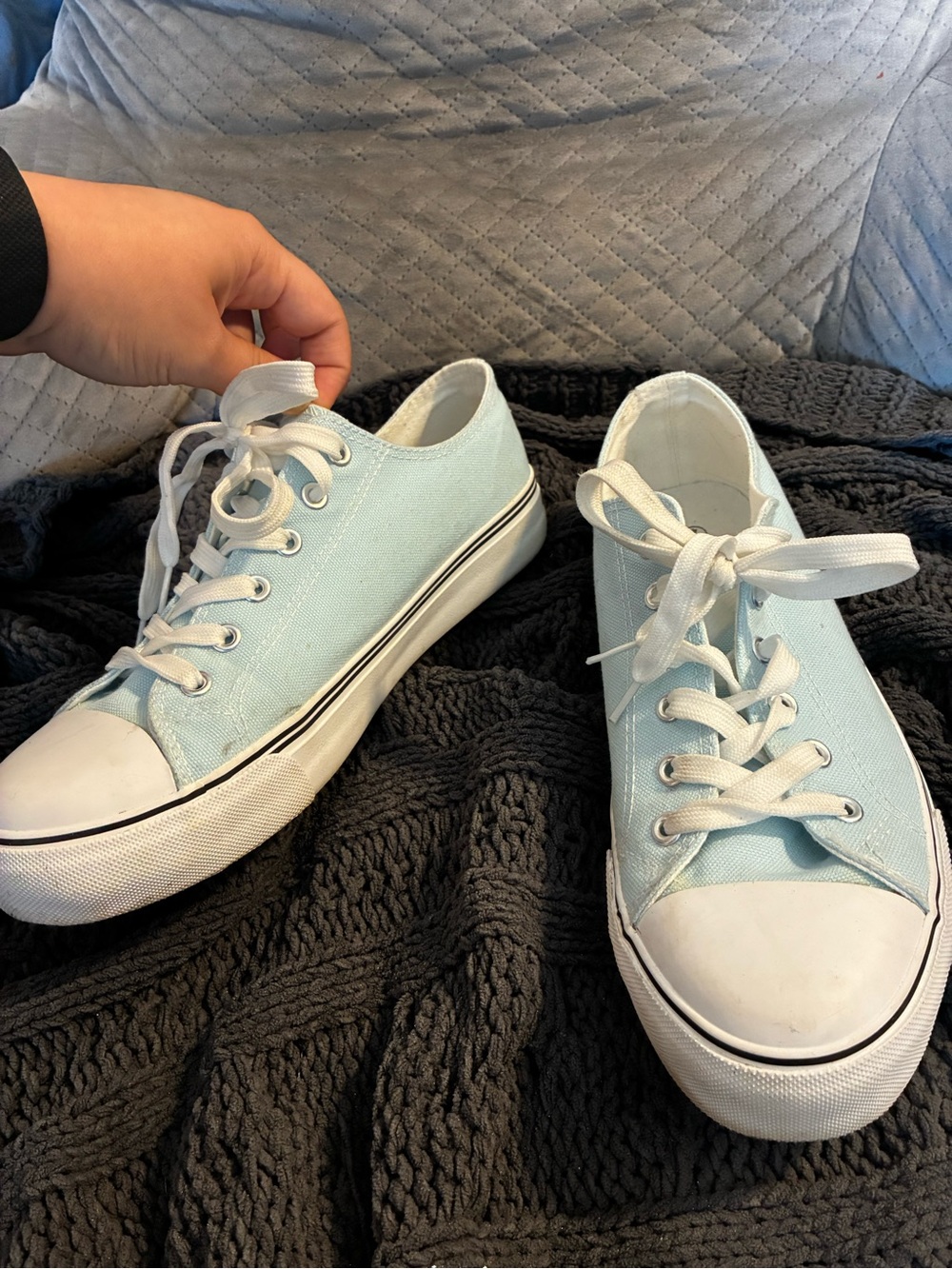 Pale Sky Blue Summer Sneakers - Picture 3 of 12